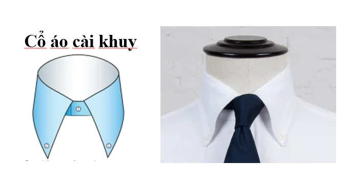 cổ áo sơ mi cài khuy