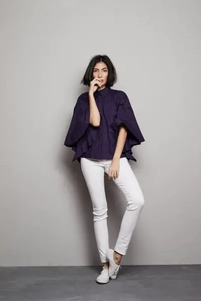 Mặc đẹp với áo cánh dơi cùng quần jeans