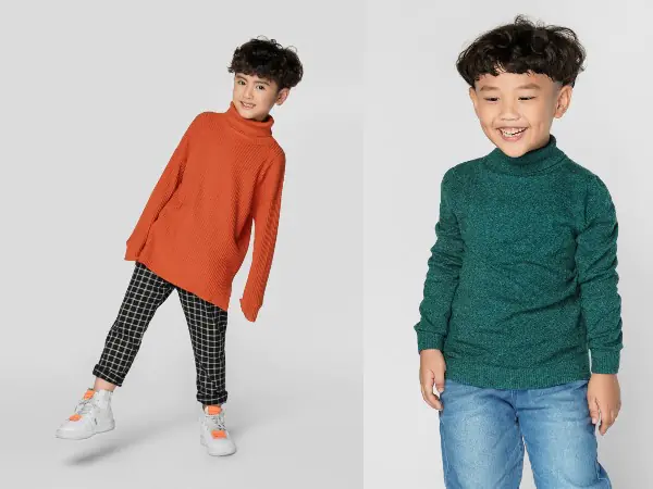 áo len cổ lọ bé trai