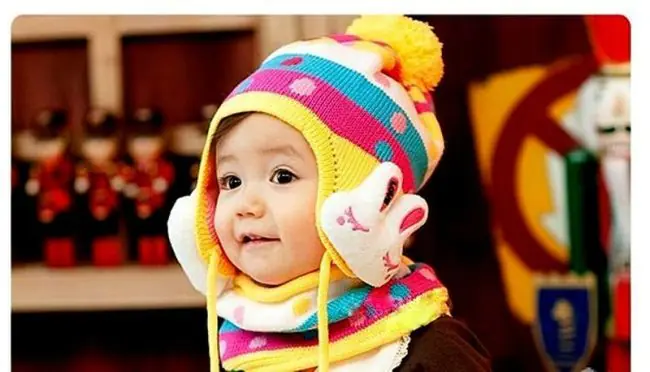 Mũ len tai thỏ cực yêu cho bé