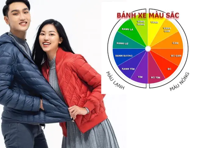 bánh xe sắc màu khi phối đồ