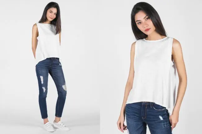 áo tank top với quần jeans