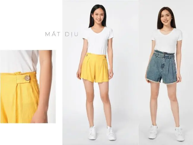 mix áo thun cùng với quần shorts