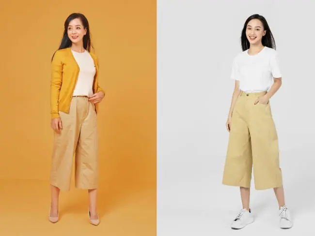mix áo thun với quần khaki