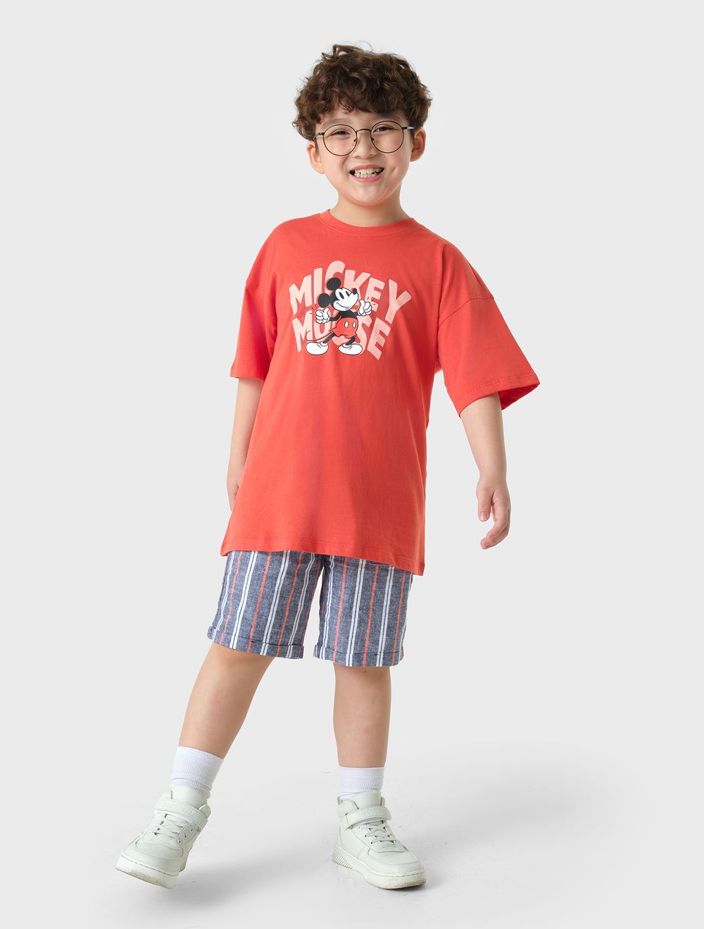 Áo Phông Bé Trai Cotton Có Hình In Mickey & Friends