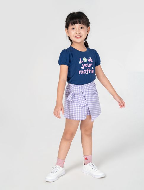 Áo phông bé gái cotton USA in hình